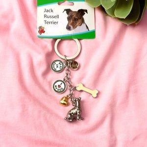 NWT Jack Russell Terrier 4 inches keychain. Cute
